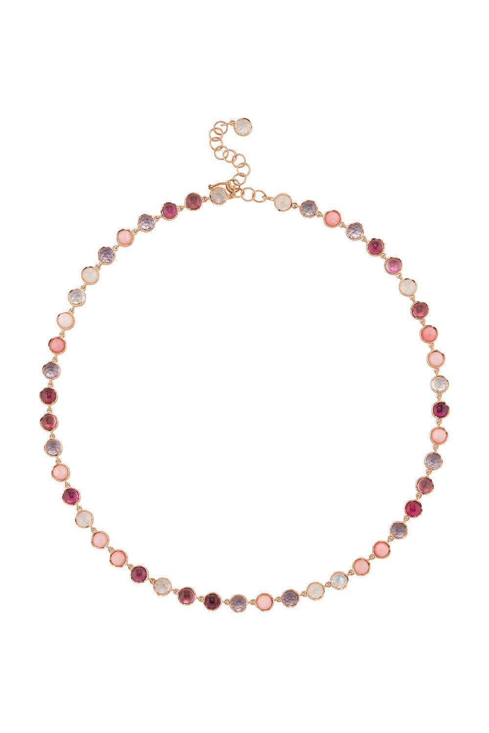 IRENE NEUWIRTH JEWELRY-Small Classic Link Tourmaline Opal Necklace-ROSE GOLD