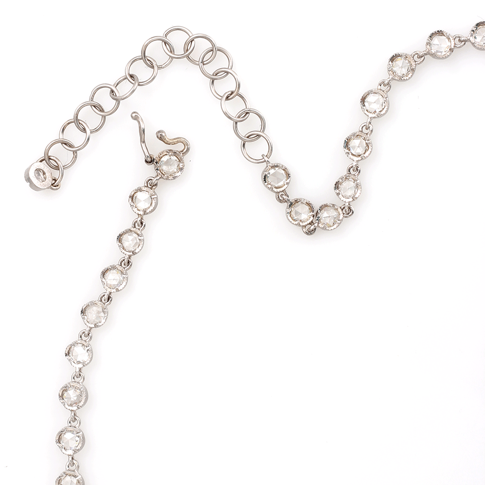 IRENE NEUWIRTH JEWELRY-Rose Cut Diamond Chain Necklace-WHITE GOLD