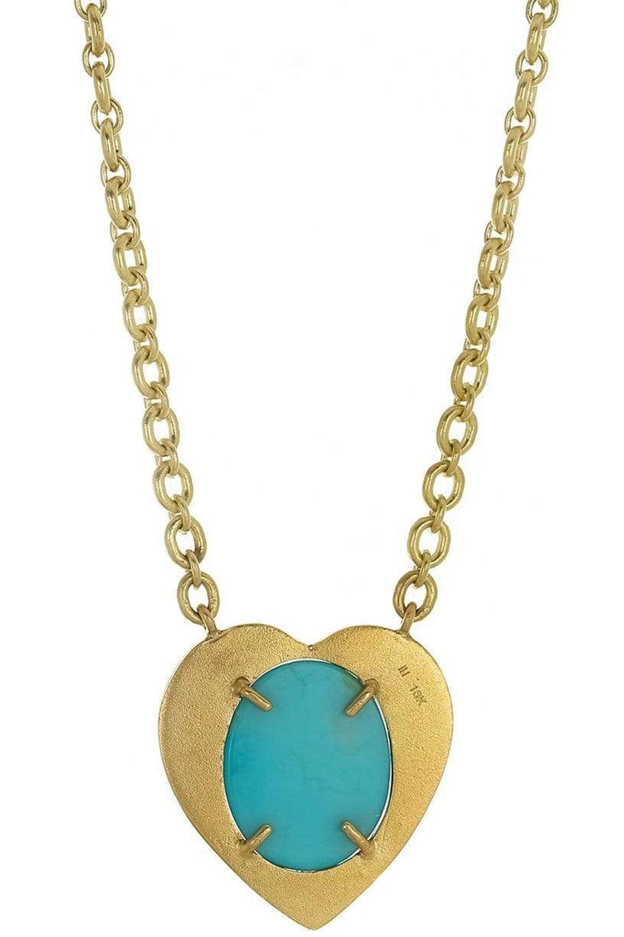 IRENE NEUWIRTH JEWELRY-Turquoise and Diamond Heart Necklace-
