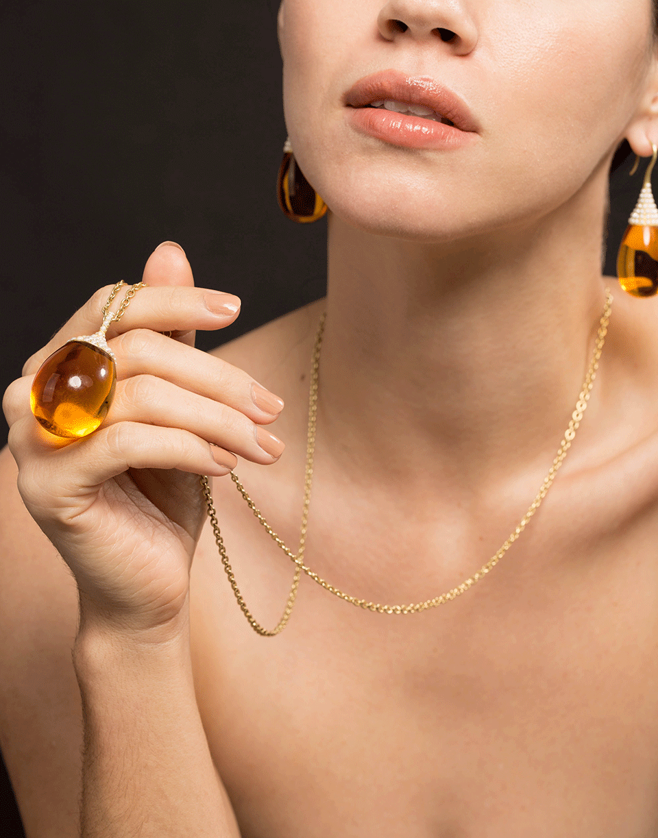 IRENE NEUWIRTH JEWELRY-Amber Akoya Pearl Necklace-YELLOW GOLD