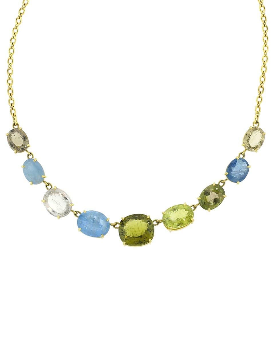 IRENE NEUWIRTH JEWELRY-Aquamarine & Tourmaline Necklace-YELLOW GOLD