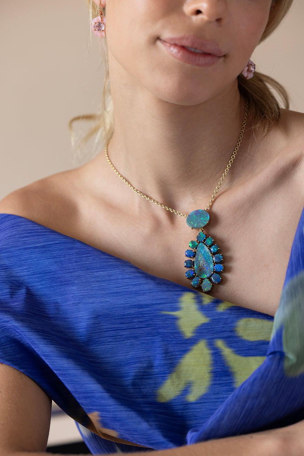 IRENE NEUWIRTH JEWELRY-Boulder Opal Necklace-YELLOW GOLD