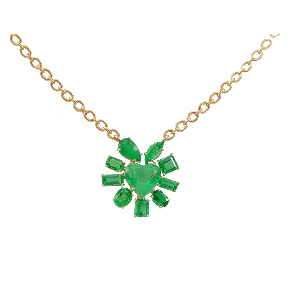 IRENE NEUWIRTH JEWELRY-Colombian Emerald Necklace-YELLOW GOLD