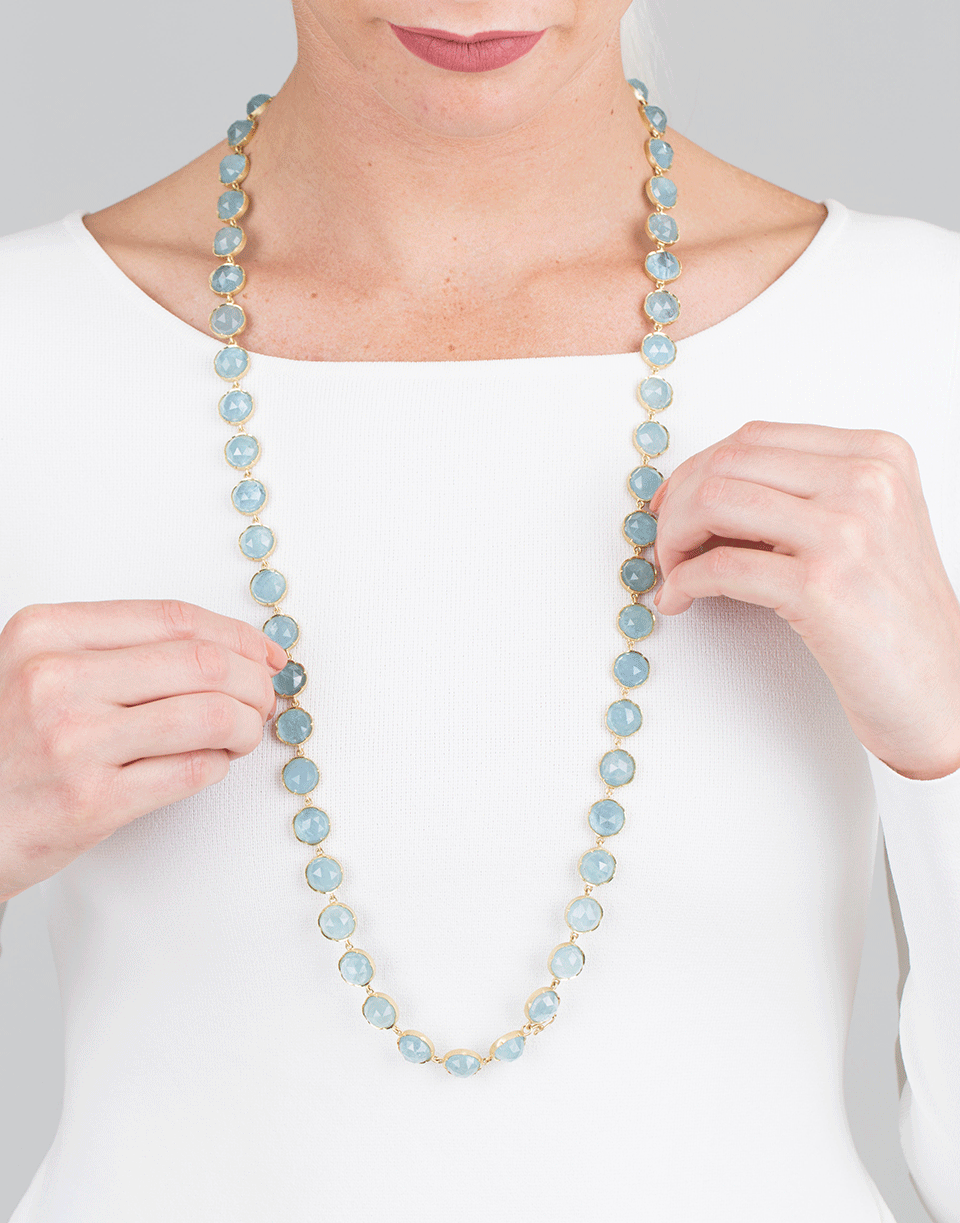 IRENE NEUWIRTH JEWELRY-Fine Aquamarine Necklace-YELLOW GOLD