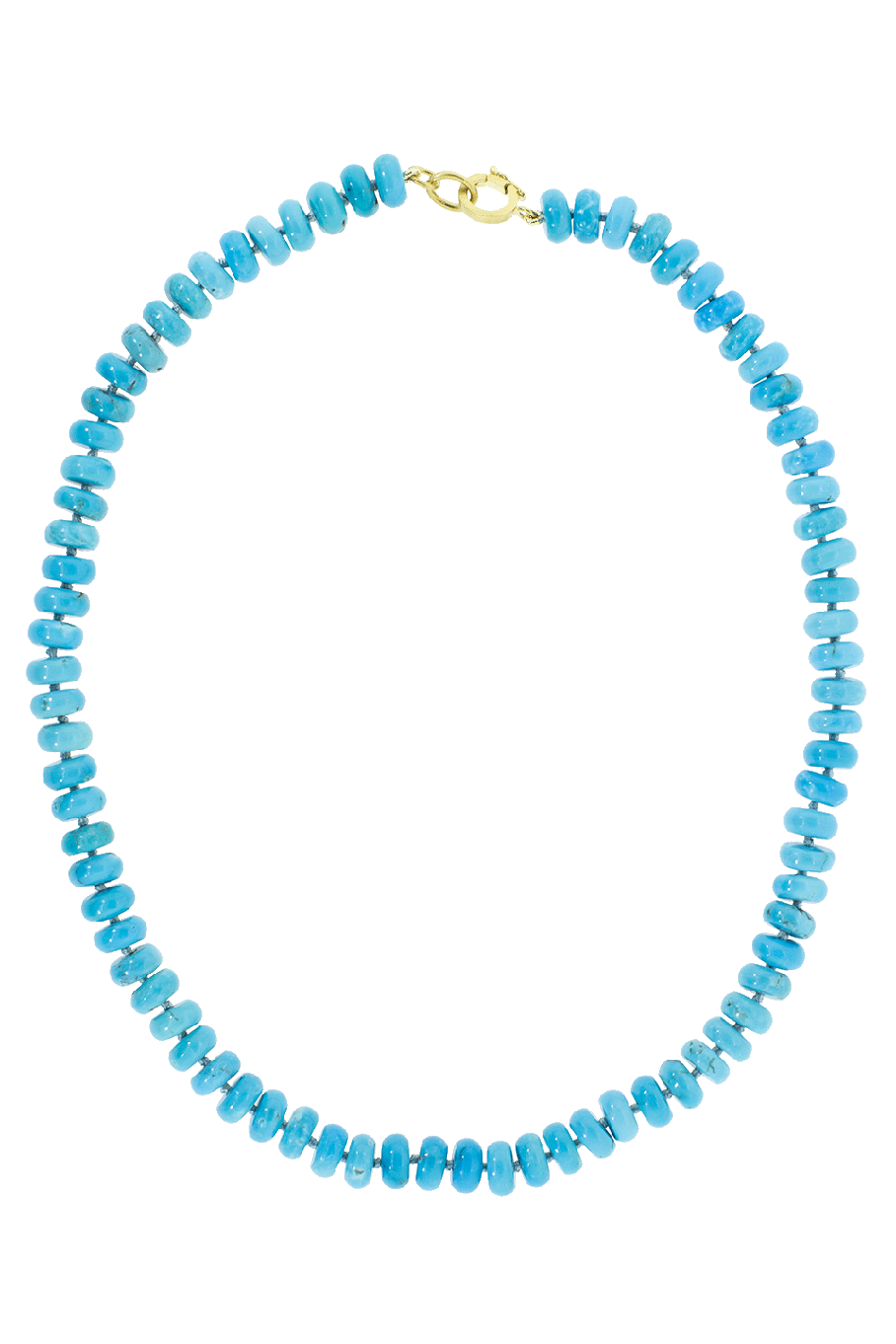 IRENE NEUWIRTH JEWELRY-Kingman Turquoise Bead Necklace-YELLOW GOLD