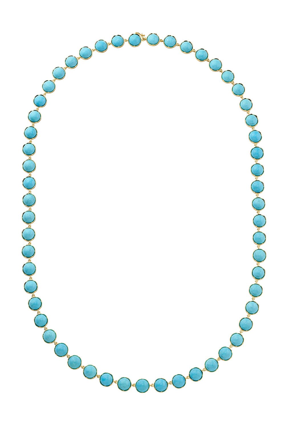 IRENE NEUWIRTH JEWELRY-Medium Classic Link Necklace - Turquoise-YELLOW GOLD