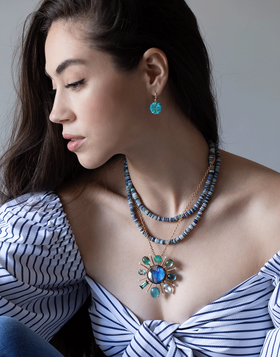 IRENE NEUWIRTH JEWELRY-Opal Bead Necklace-YELLOW GOLD