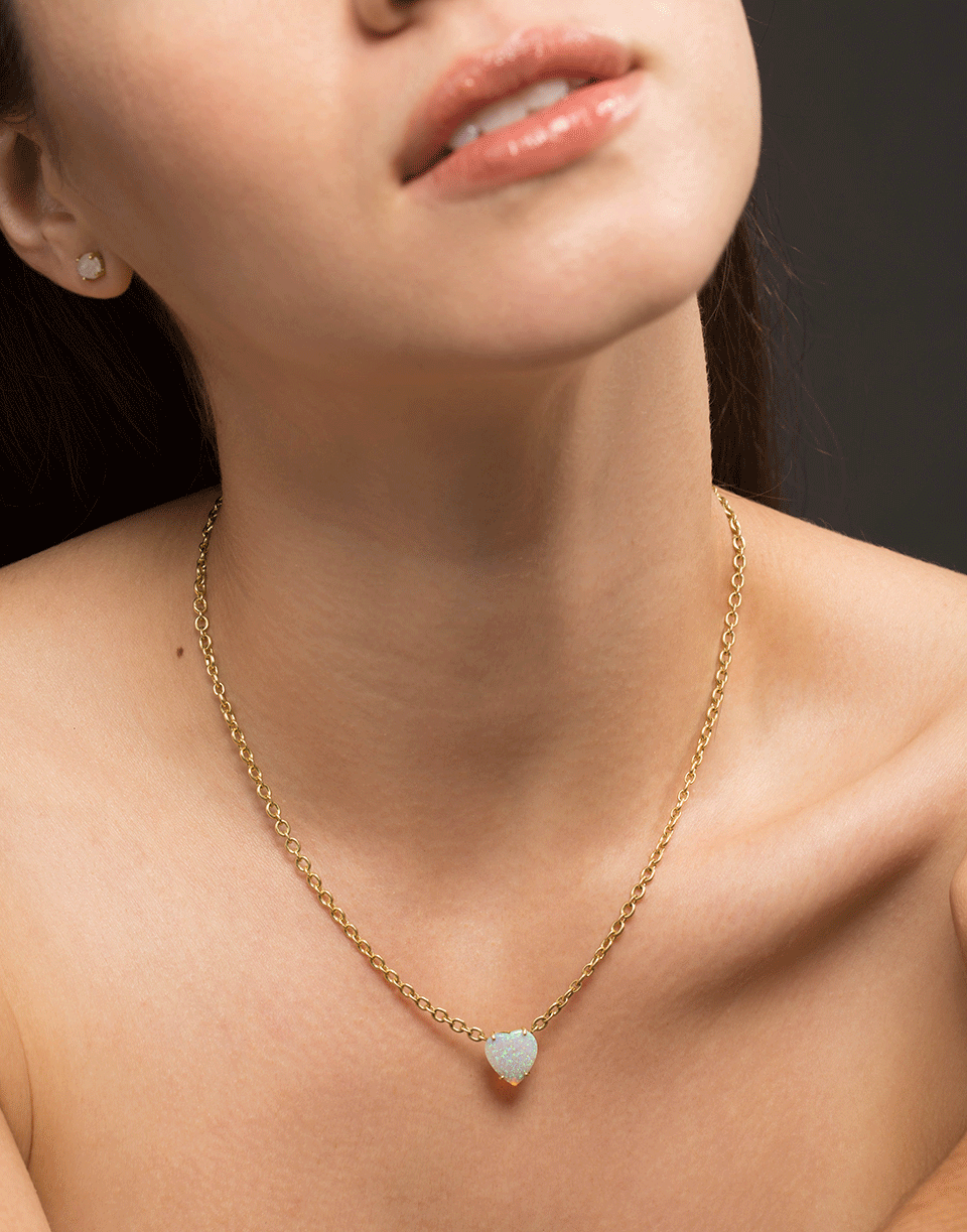 IRENE NEUWIRTH JEWELRY-Opal Heart Necklace-YELLOW GOLD