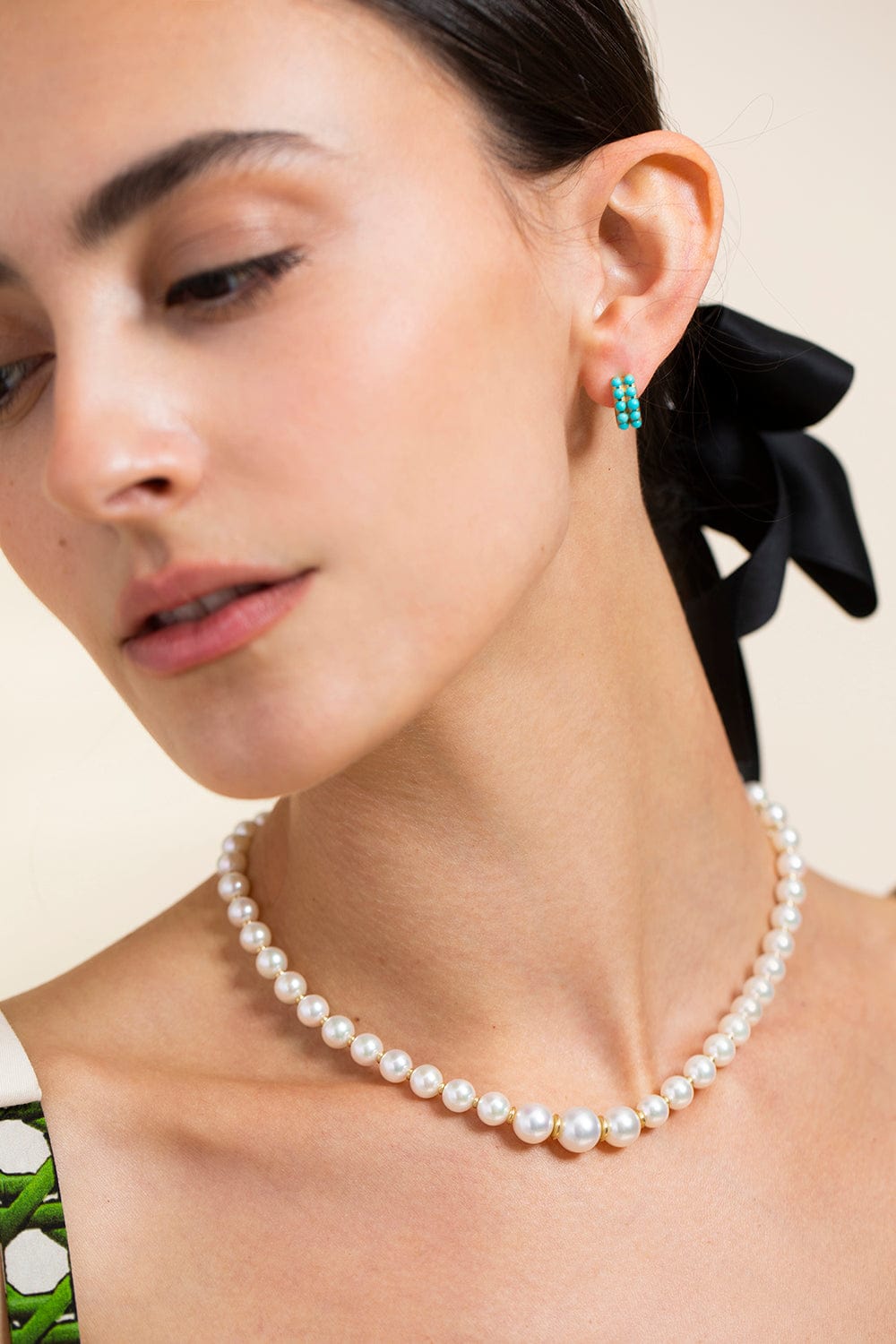 IRENE NEUWIRTH JEWELRY-Pearl and Gold Bead Necklace-YELLOW GOLD