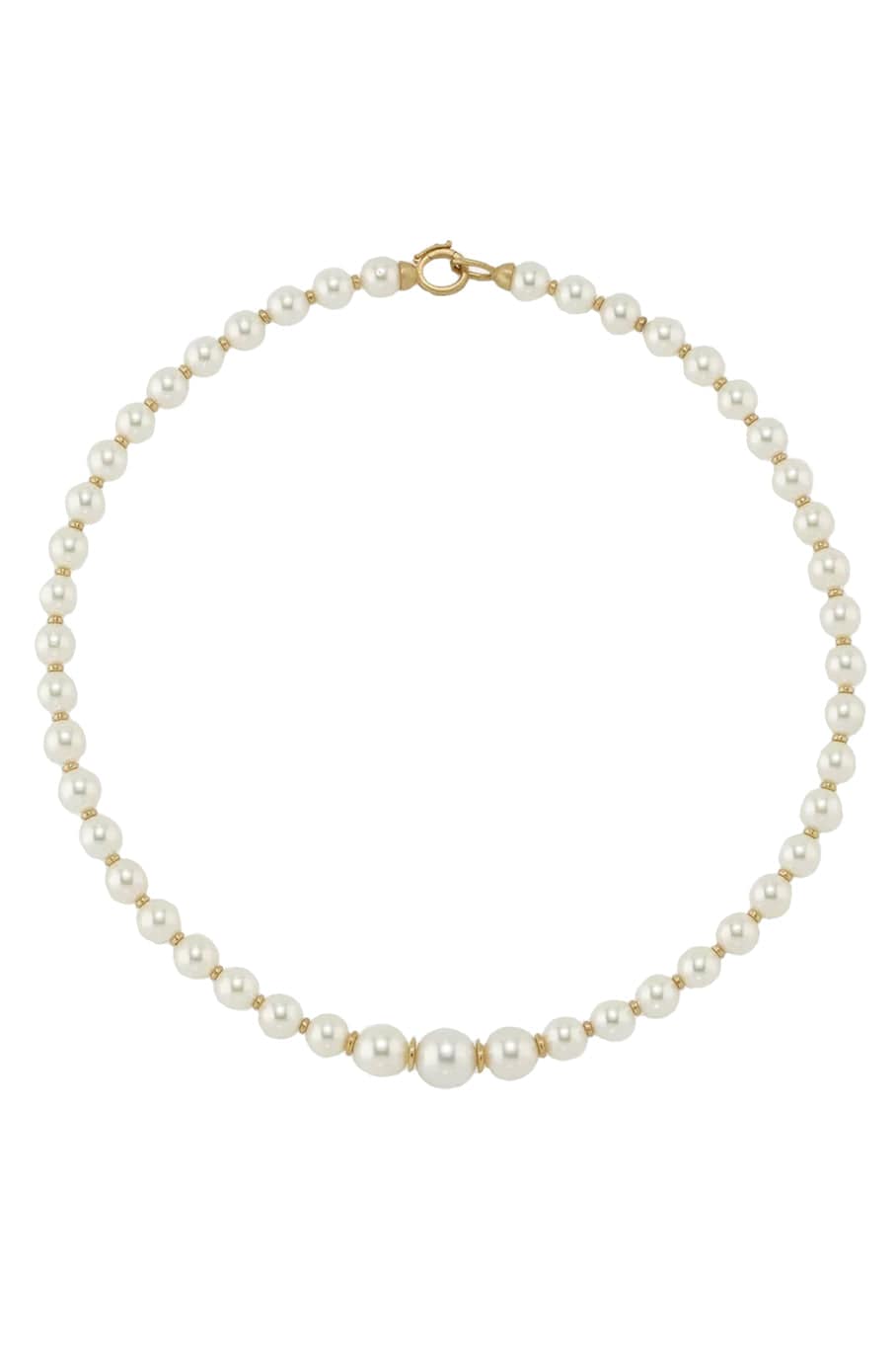 IRENE NEUWIRTH JEWELRY-Pearl and Gold Bead Necklace-YELLOW GOLD