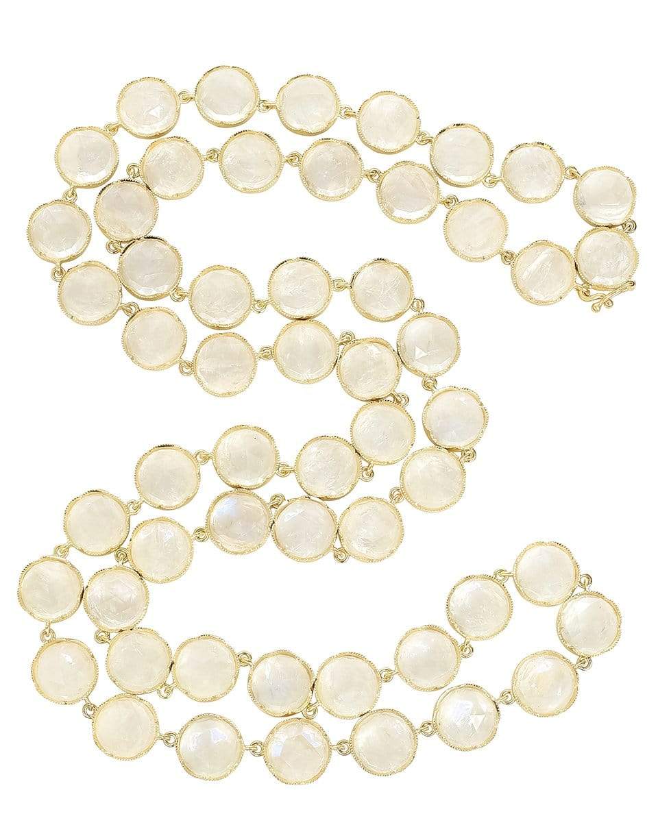 IRENE NEUWIRTH JEWELRY-Rainbow Moonstone Necklace-YELLOW GOLD