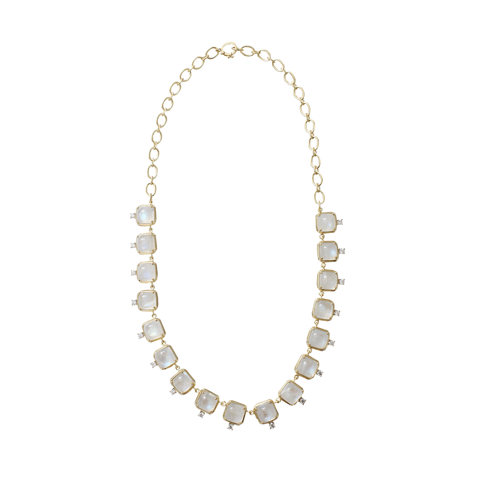 IRENE NEUWIRTH JEWELRY-Rainbow Moonstone Necklace-YELLOW GOLD