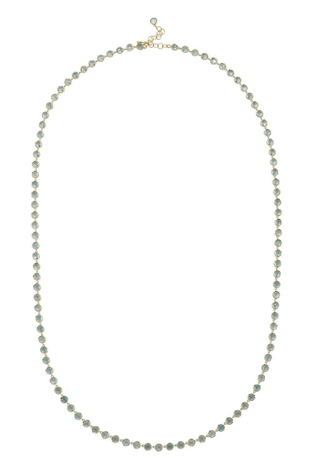 IRENE NEUWIRTH JEWELRY-Rose Cut Aquamarine Necklace-YELLOW GOLD