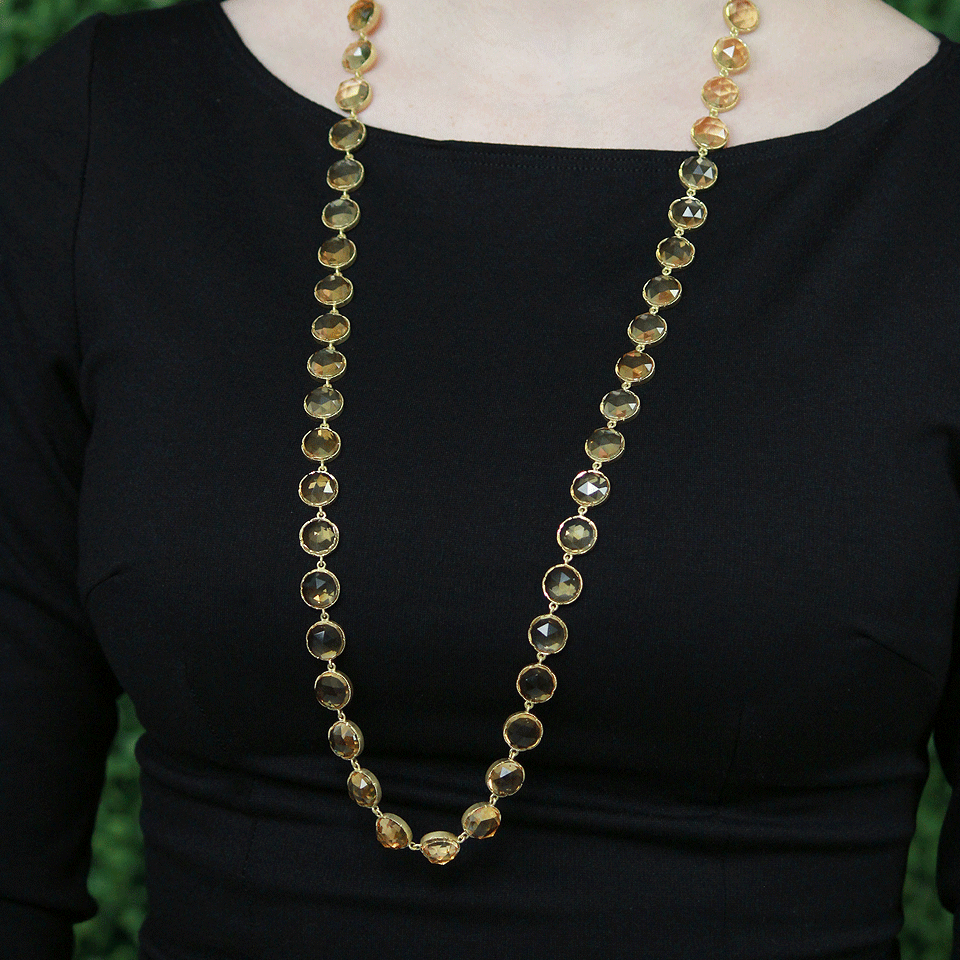 IRENE NEUWIRTH JEWELRY-Rose Cut Citrine Necklace-YELLOW GOLD