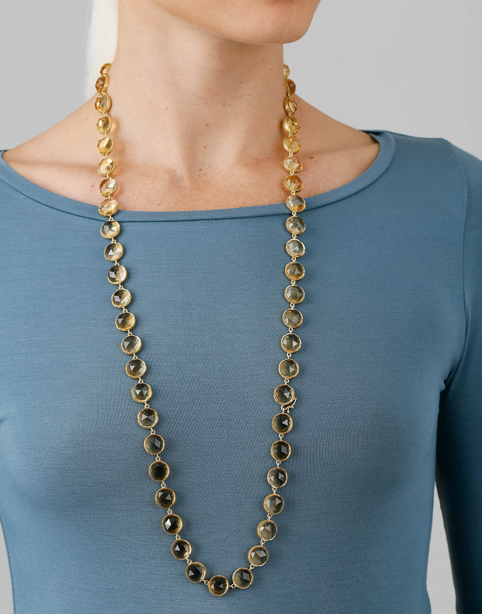 IRENE NEUWIRTH JEWELRY-Rose Cut Citrine Necklace-YELLOW GOLD