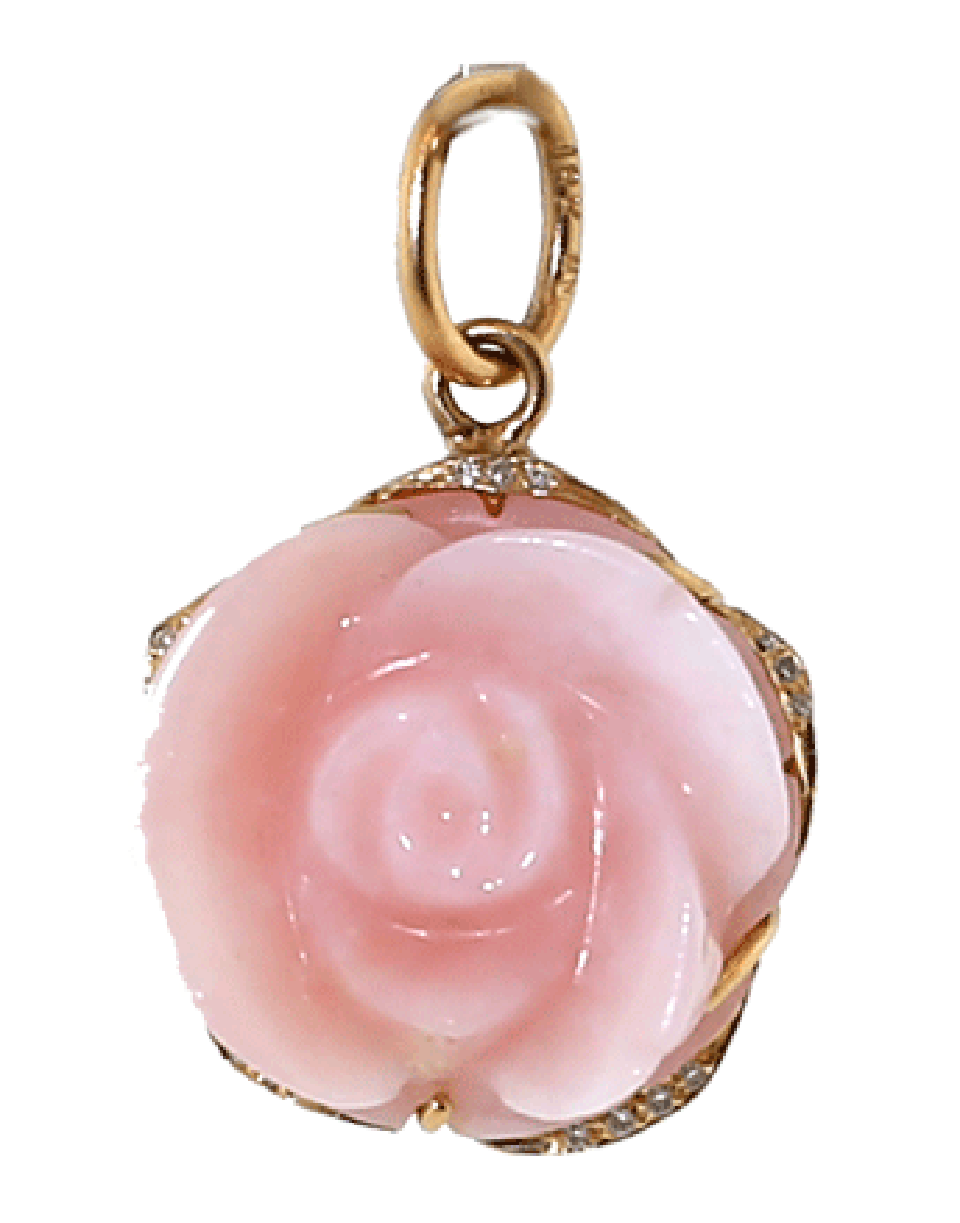 IRENE NEUWIRTH JEWELRY-Pink Opal Flower Pendant-ROSE GOLD