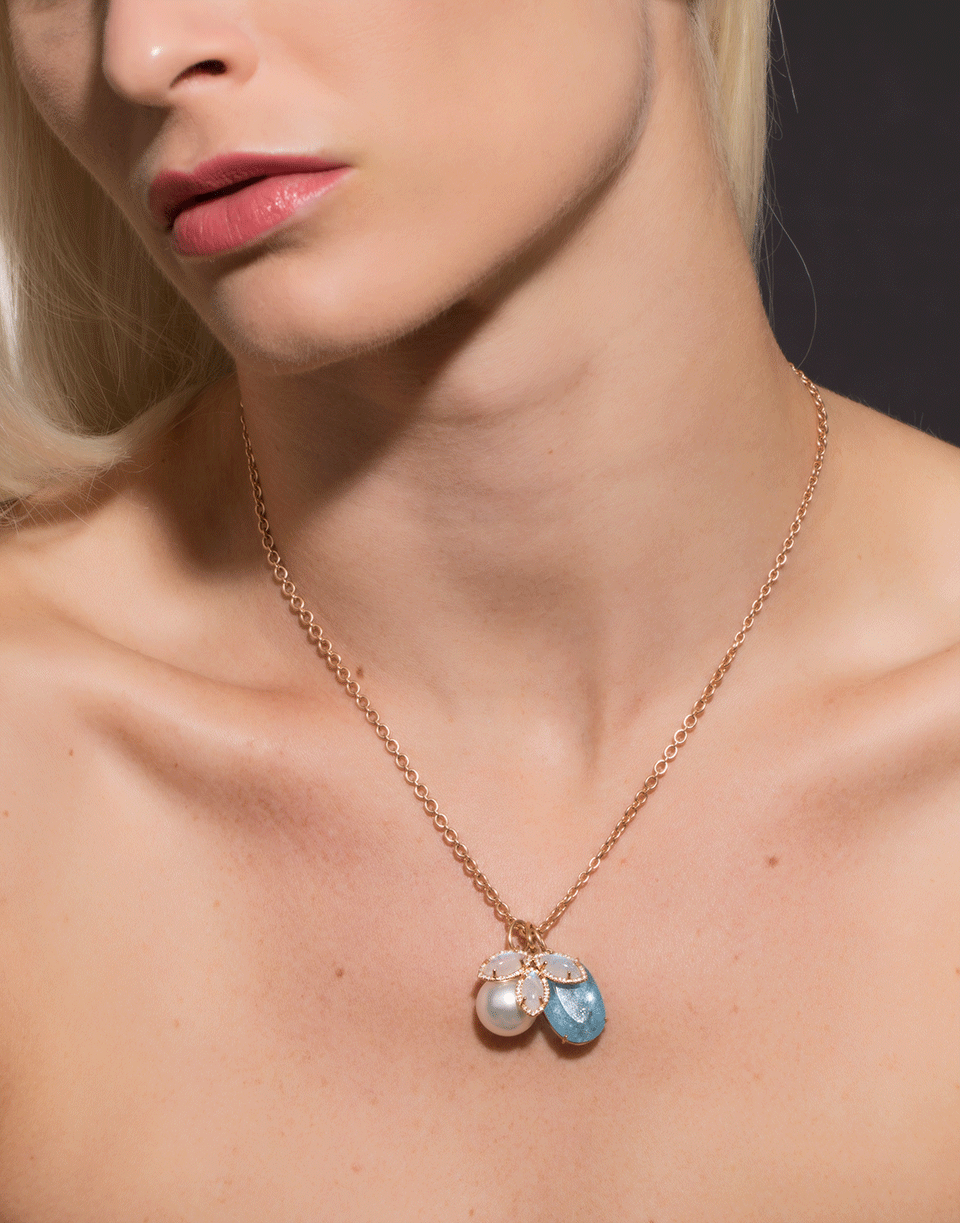 IRENE NEUWIRTH JEWELRY-Rainbow Moonstone And Diamond Charm-ROSE GOLD