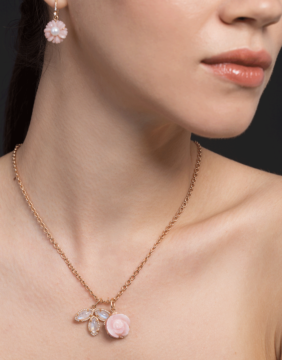 IRENE NEUWIRTH JEWELRY-Rainbow Moonstone And Diamond Charm-ROSE GOLD