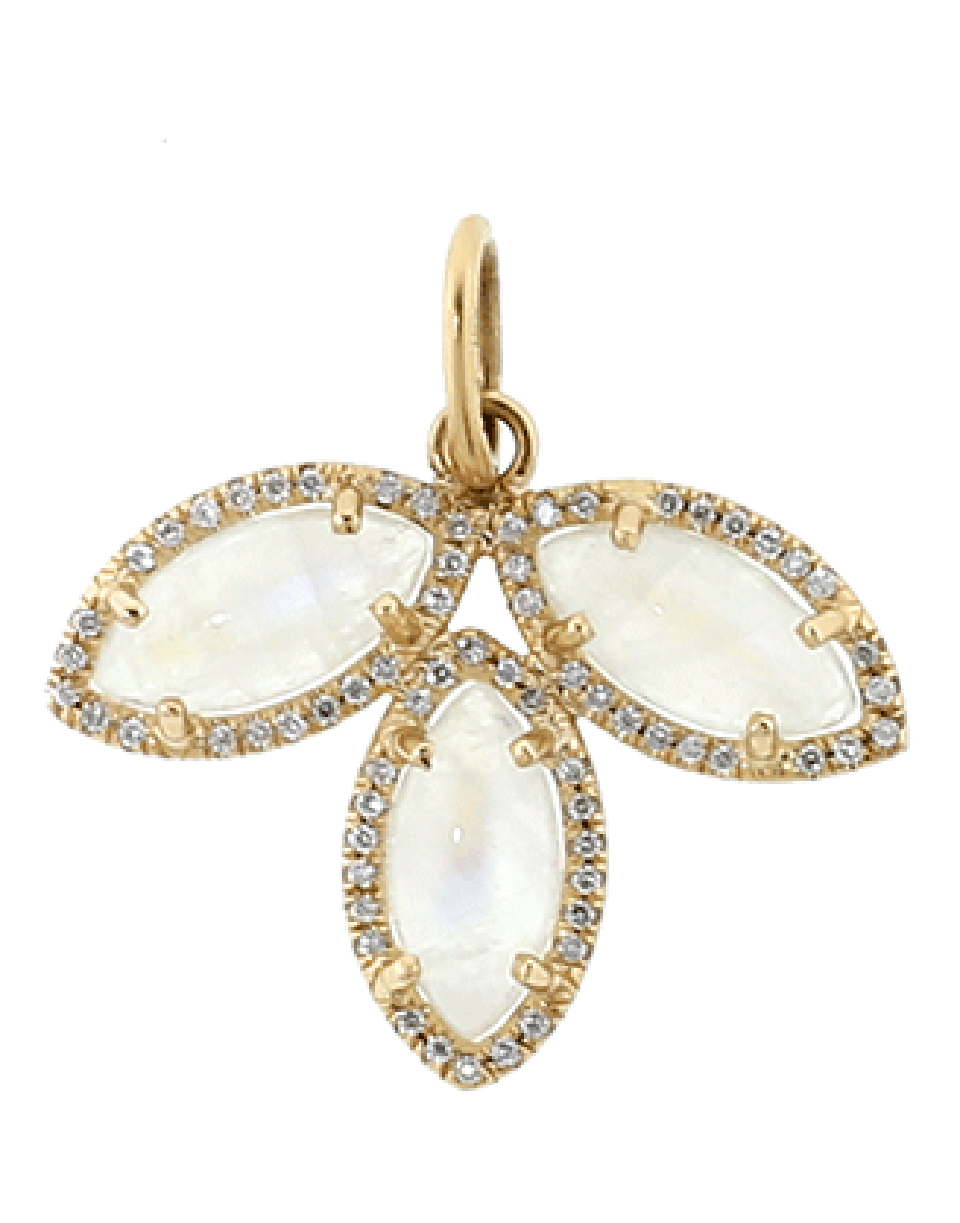 IRENE NEUWIRTH JEWELRY-Rainbow Moonstone And Diamond Charm-ROSE GOLD
