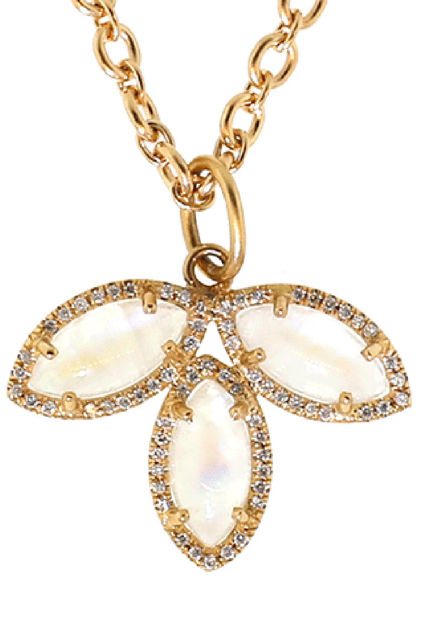 IRENE NEUWIRTH JEWELRY-Rainbow Moonstone And Diamond Charm-ROSE GOLD