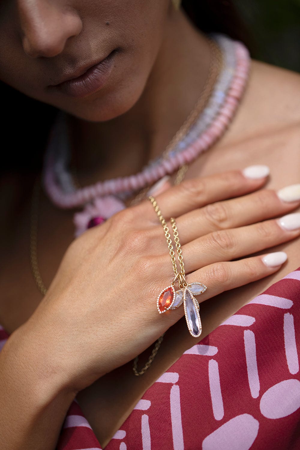 IRENE NEUWIRTH JEWELRY-Rose De France Pendant-ROSE GOLD