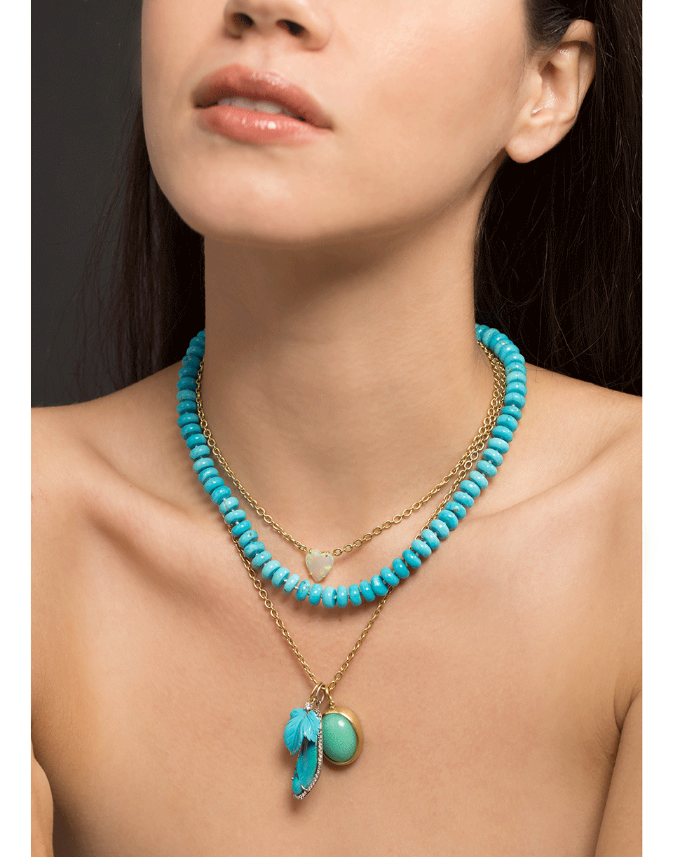 IRENE NEUWIRTH JEWELRY-Boulder Opal And Diamond Pendant-WHITE GOLD