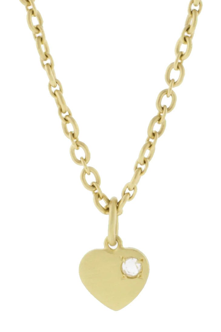 IRENE NEUWIRTH JEWELRY-Flat Heart Pendant-YELLOW GOLD