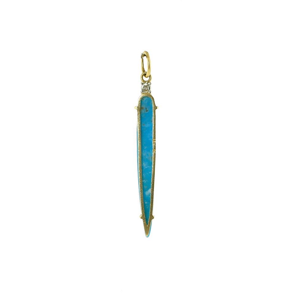 IRENE NEUWIRTH JEWELRY-Kingman Turquoise Pendant-YELLOW GOLD