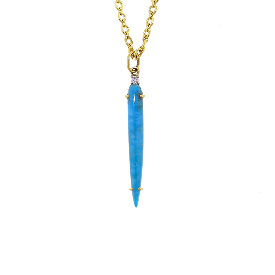 IRENE NEUWIRTH JEWELRY-Kingman Turquoise Pendant-YELLOW GOLD