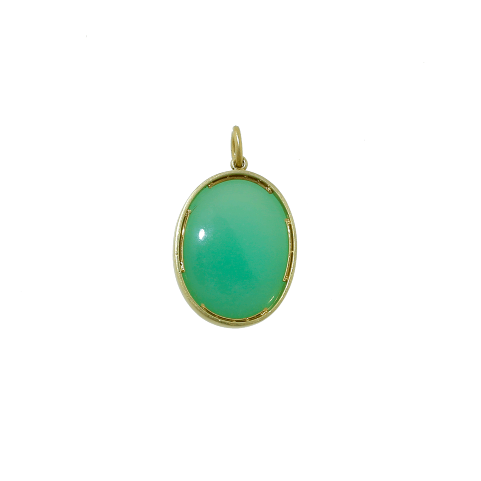 IRENE NEUWIRTH JEWELRY-Limited Edition Mint Chrysoprase Pendant-YELLOW GOLD
