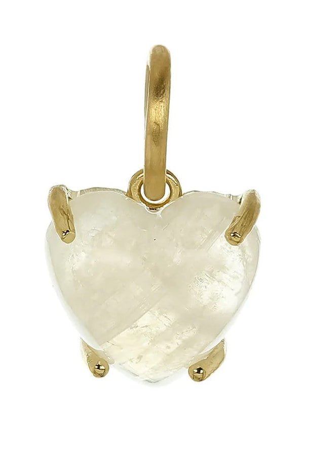IRENE NEUWIRTH JEWELRY-Rainbow Moonstone Heart Pendant-YELLOW GOLD