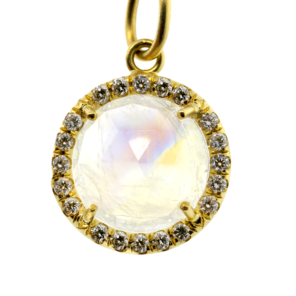 IRENE NEUWIRTH JEWELRY-Rainbow Moonstone Pendant-YELLOW GOLD