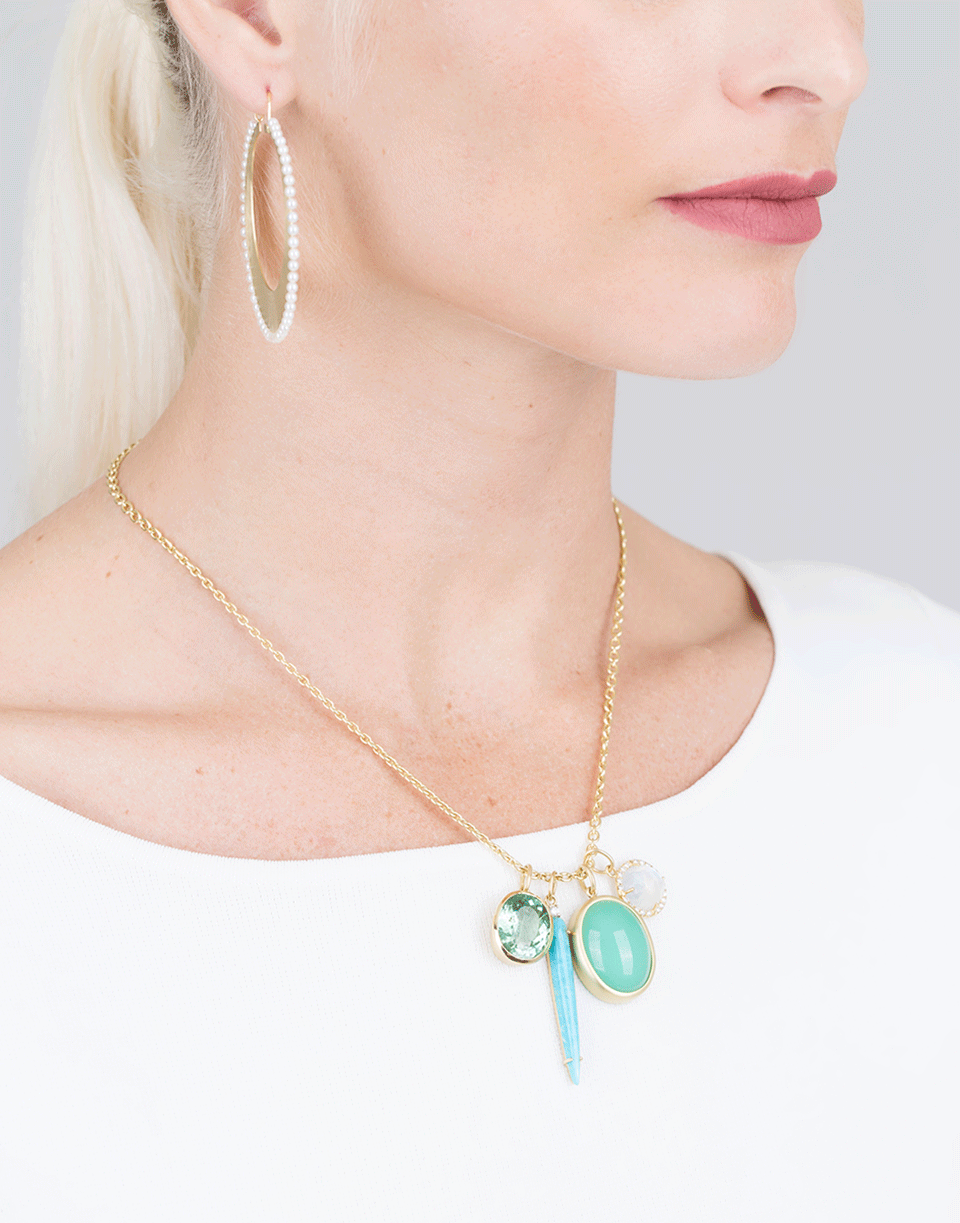 IRENE NEUWIRTH JEWELRY-Rainbow Moonstone Pendant-YELLOW GOLD