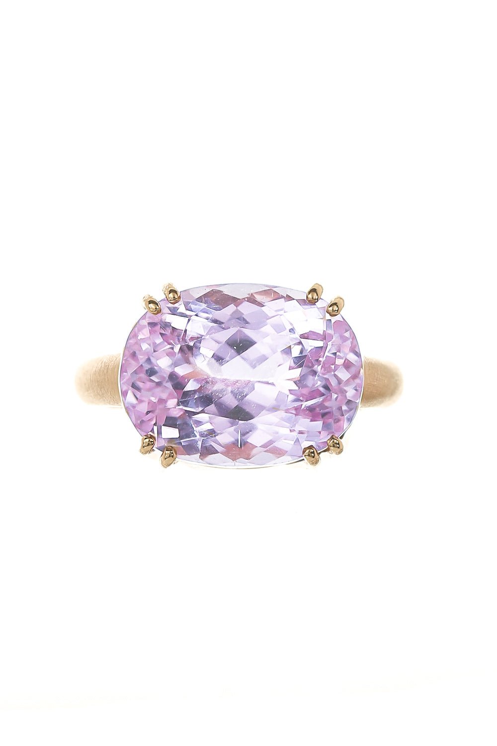 IRENE NEUWIRTH JEWELRY-Gemmy Gem Double Prong Kunzite Ring-ROSE GOLD