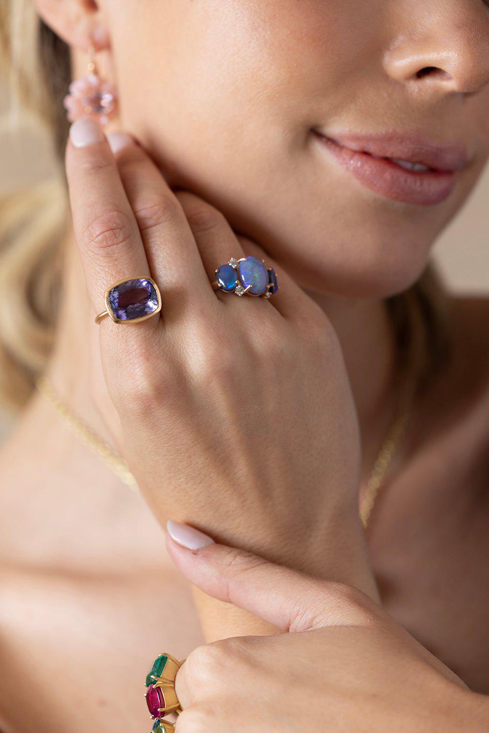 IRENE NEUWIRTH JEWELRY-Gemmy Gem Tanzanite Ring-ROSE GOLD