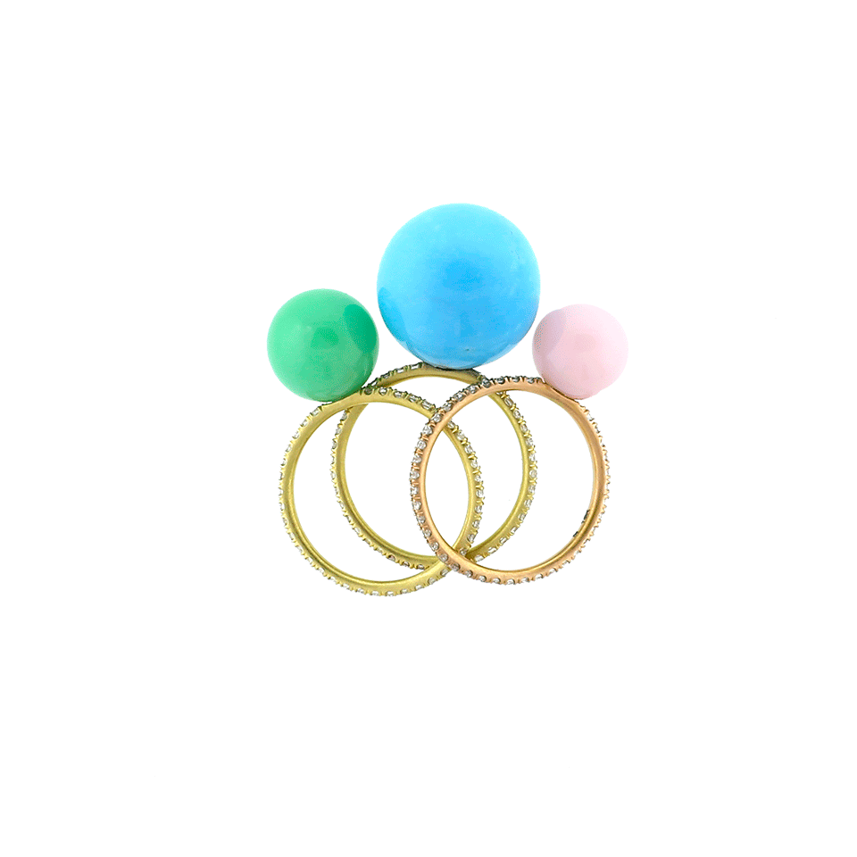 IRENE NEUWIRTH JEWELRY-Pink Opal Diamond Pave Ring-ROSE GOLD