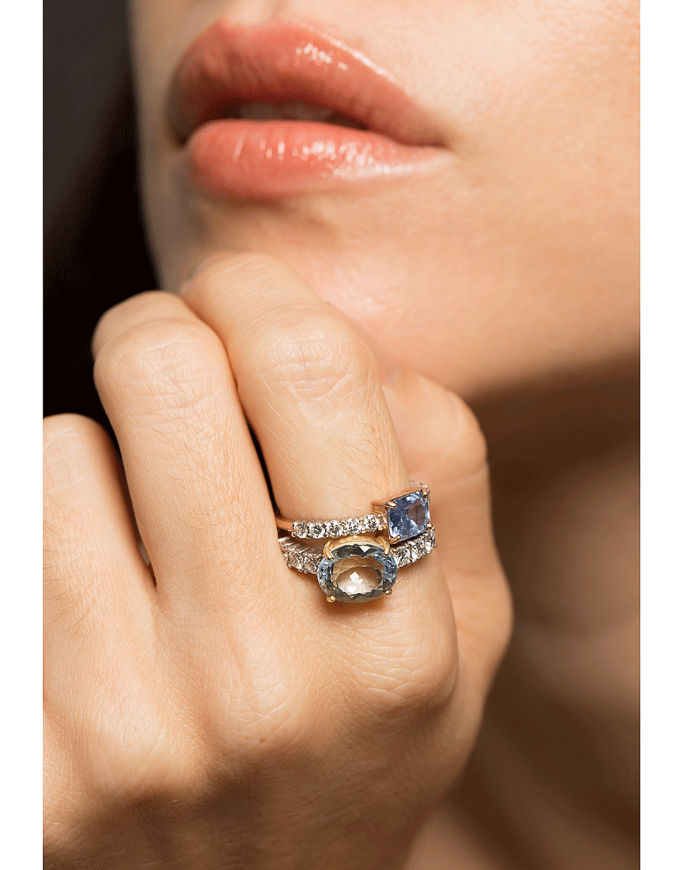 IRENE NEUWIRTH JEWELRY-Sapphire and Diamond Ring-ROSE GOLD