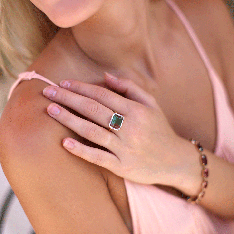 IRENE NEUWIRTH JEWELRY-Watermelon Tourmaline Ring-ROSE GOLD