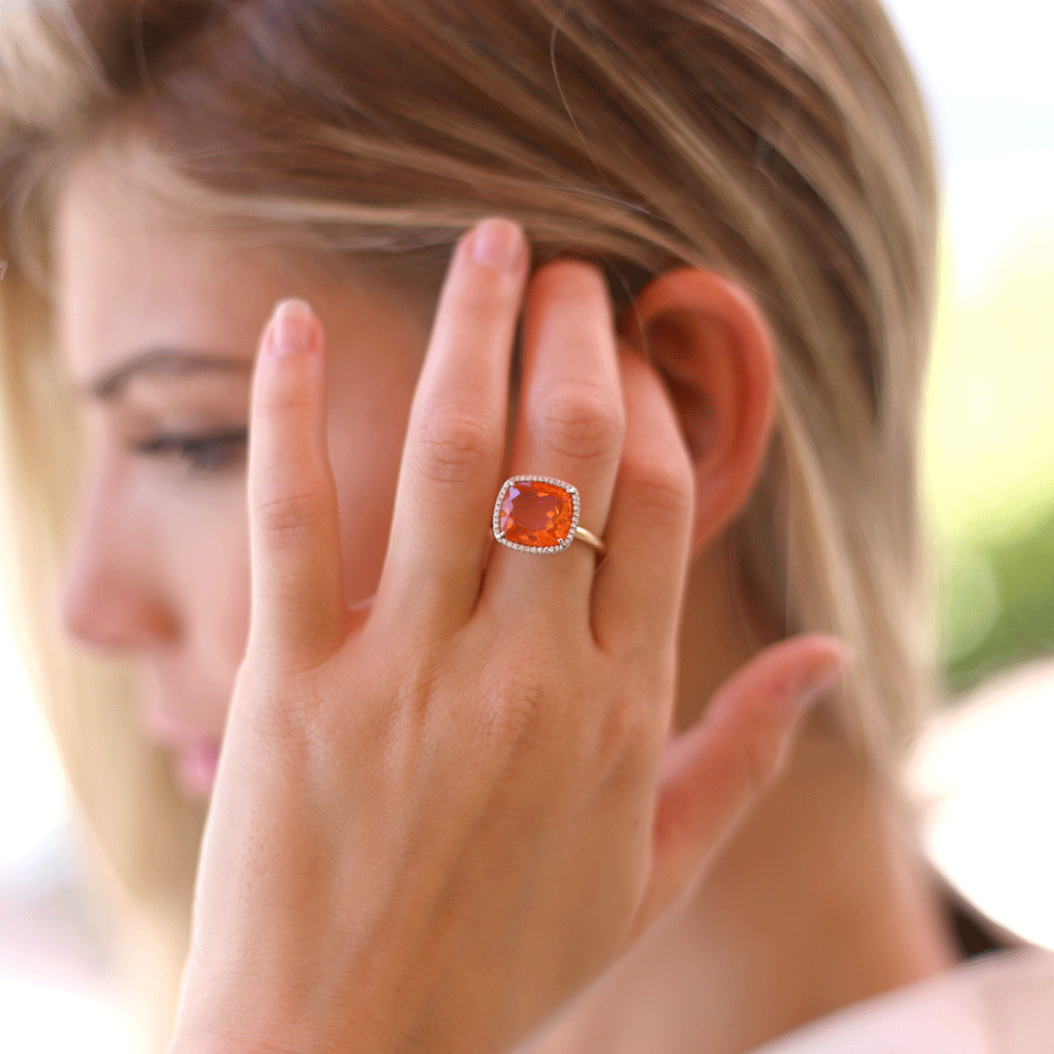 IRENE NEUWIRTH JEWELRY-Fire Opal Ring-ROSE GOLD