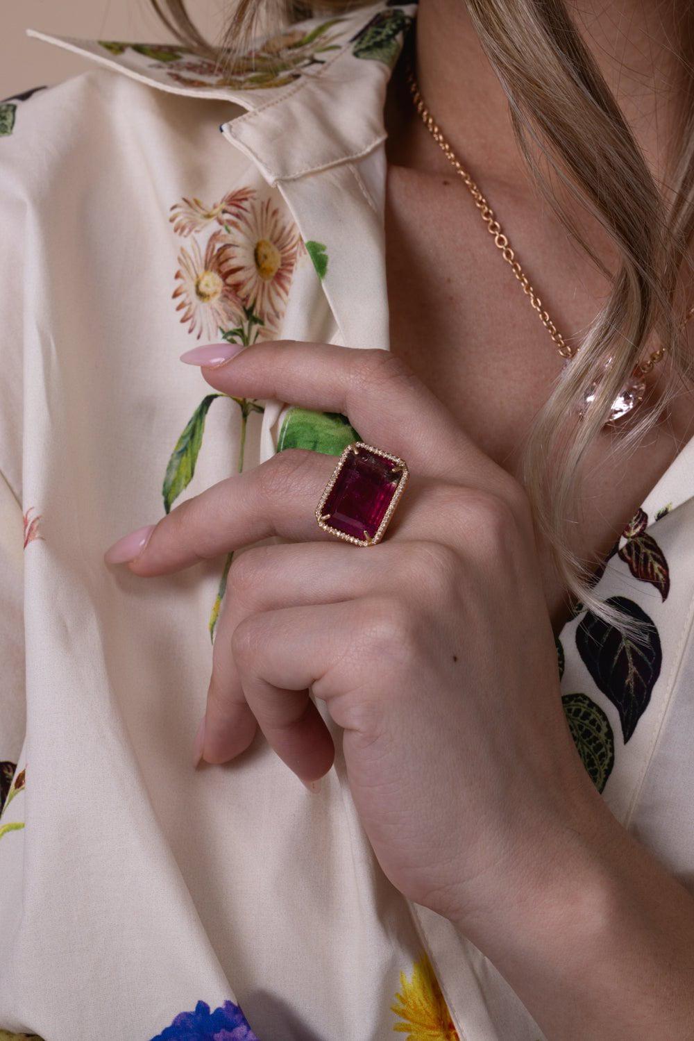 IRENE NEUWIRTH JEWELRY-Gemmy Gem Tourmaline Ring-ROSE GOLD