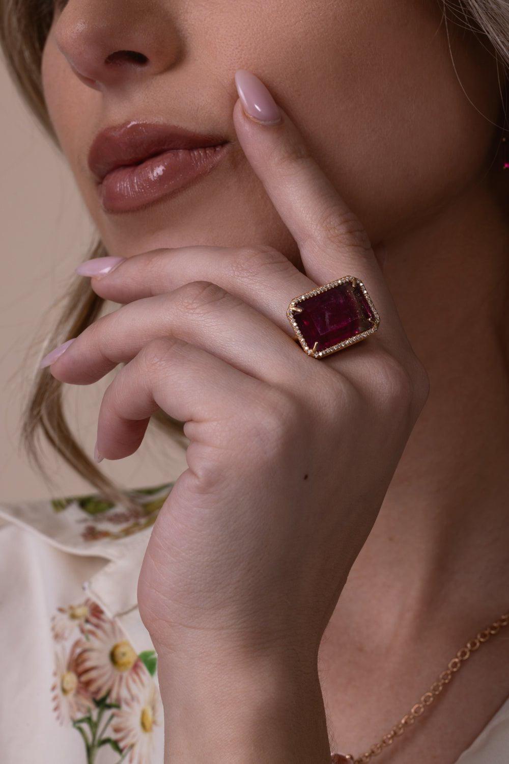 IRENE NEUWIRTH JEWELRY-Gemmy Gem Tourmaline Ring-ROSE GOLD