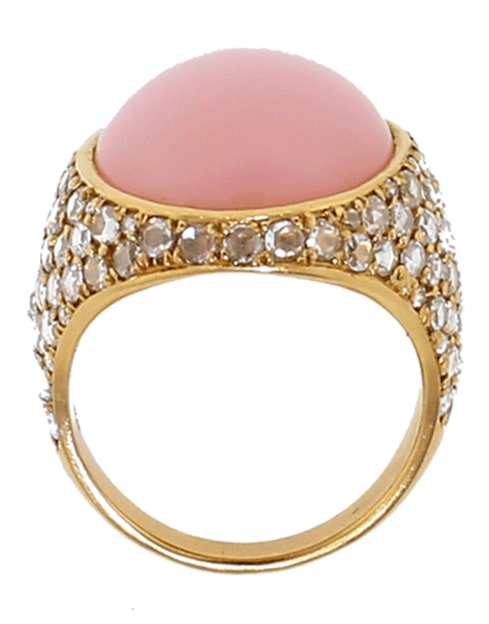 IRENE NEUWIRTH JEWELRY-Pink Opal And Diamond Ring-ROSE GOLD