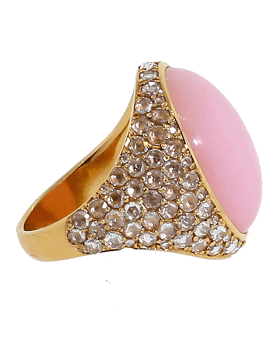 IRENE NEUWIRTH JEWELRY-Pink Opal And Diamond Ring-ROSE GOLD