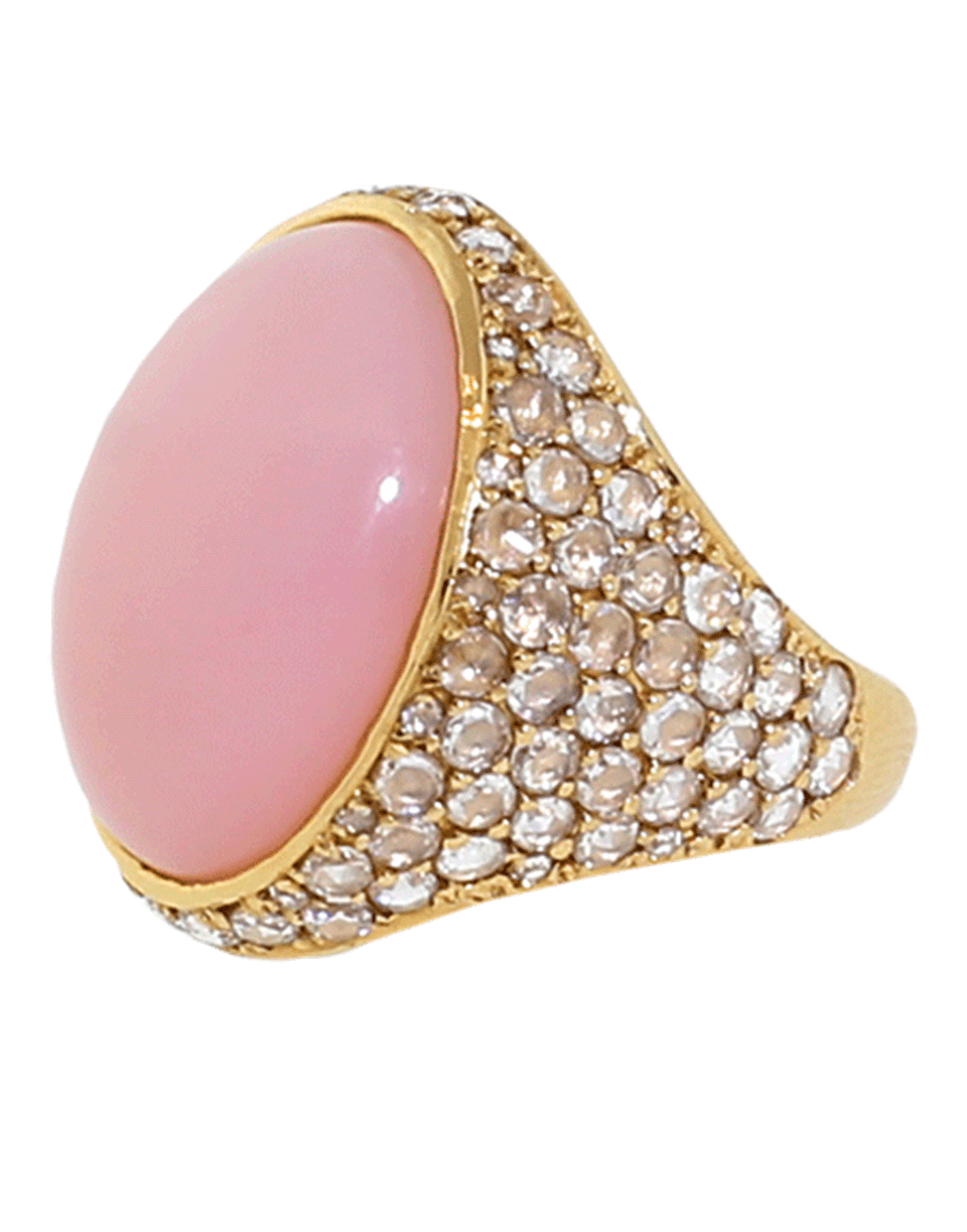 IRENE NEUWIRTH JEWELRY-Pink Opal And Diamond Ring-ROSE GOLD