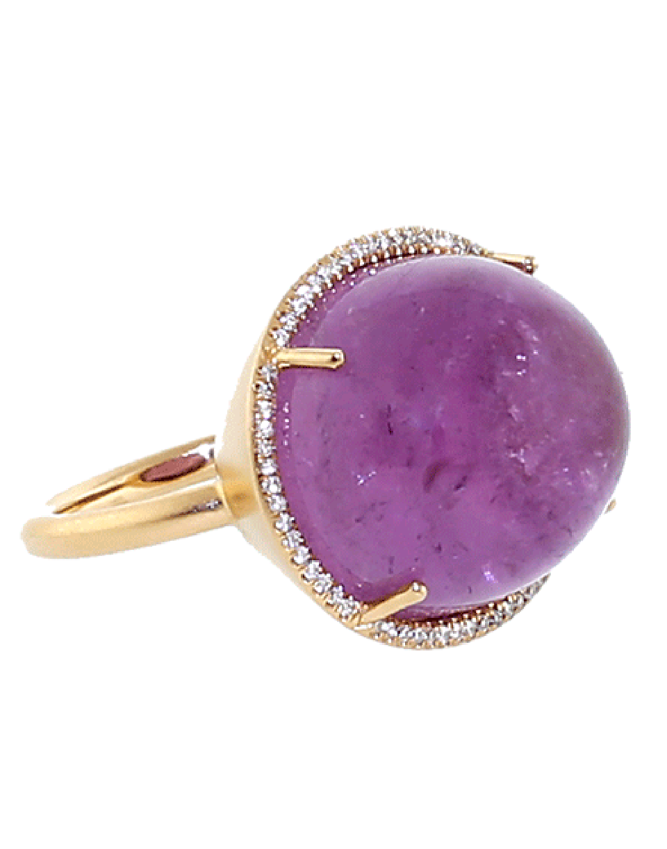 IRENE NEUWIRTH JEWELRY-Pink Tourmaline Diamond Pave Ring-ROSE GOLD