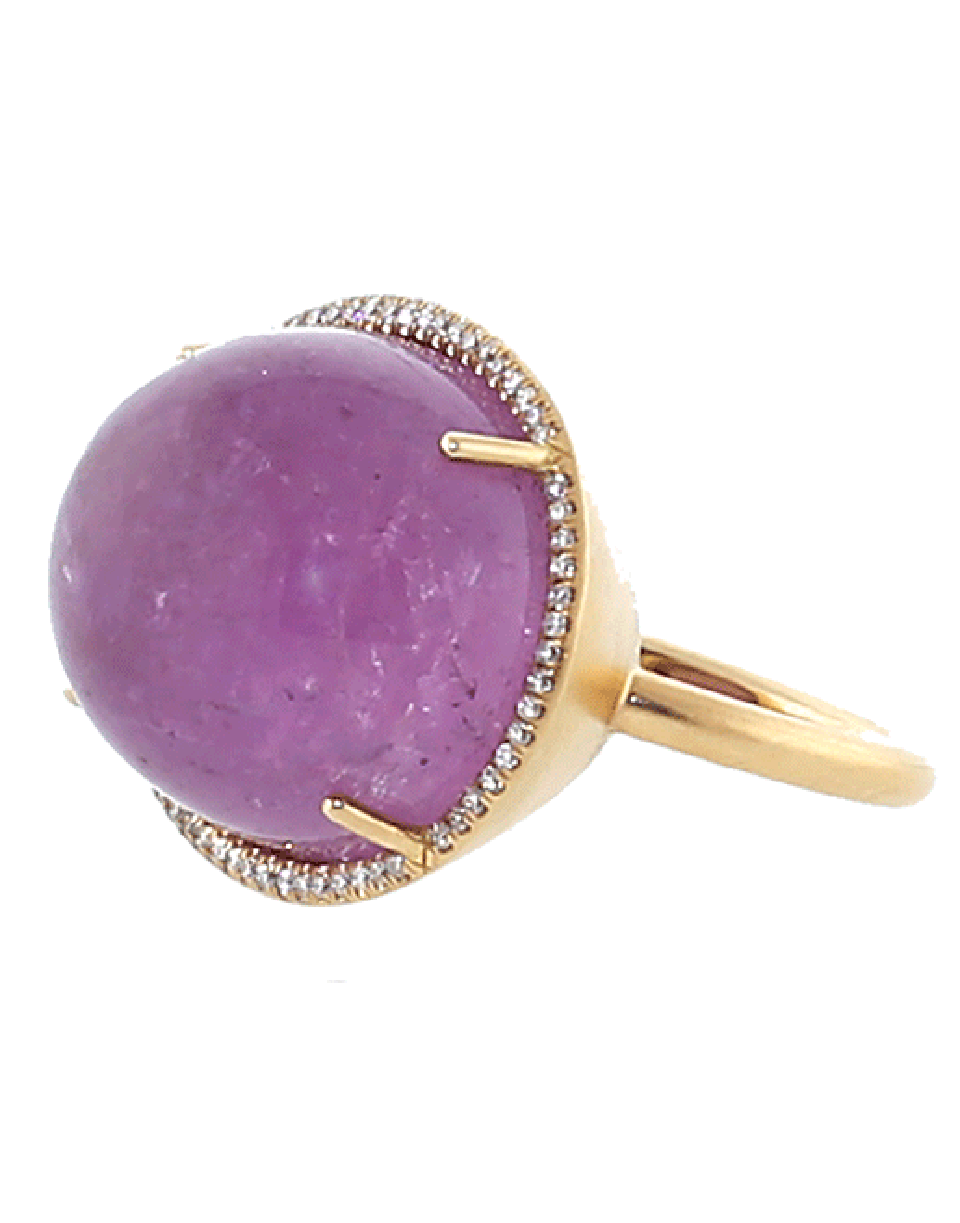 IRENE NEUWIRTH JEWELRY-Pink Tourmaline Diamond Pave Ring-ROSE GOLD