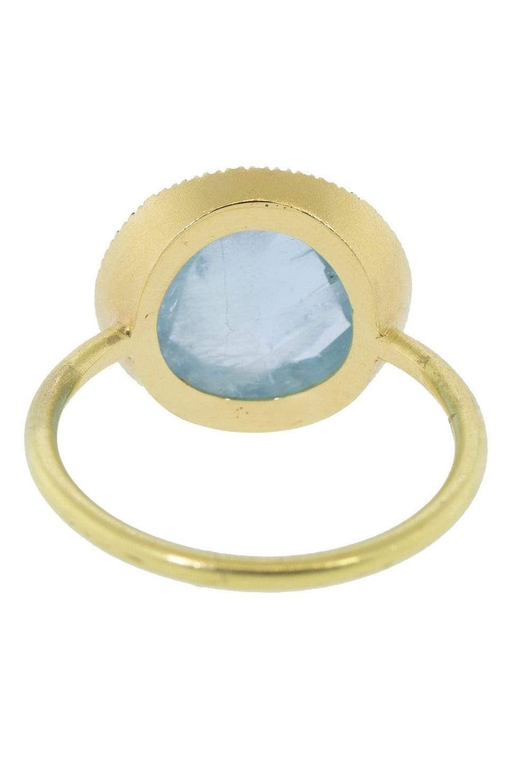 IRENE NEUWIRTH JEWELRY-Aquamarine and Diamond Pave Ring-YELLOW GOLD