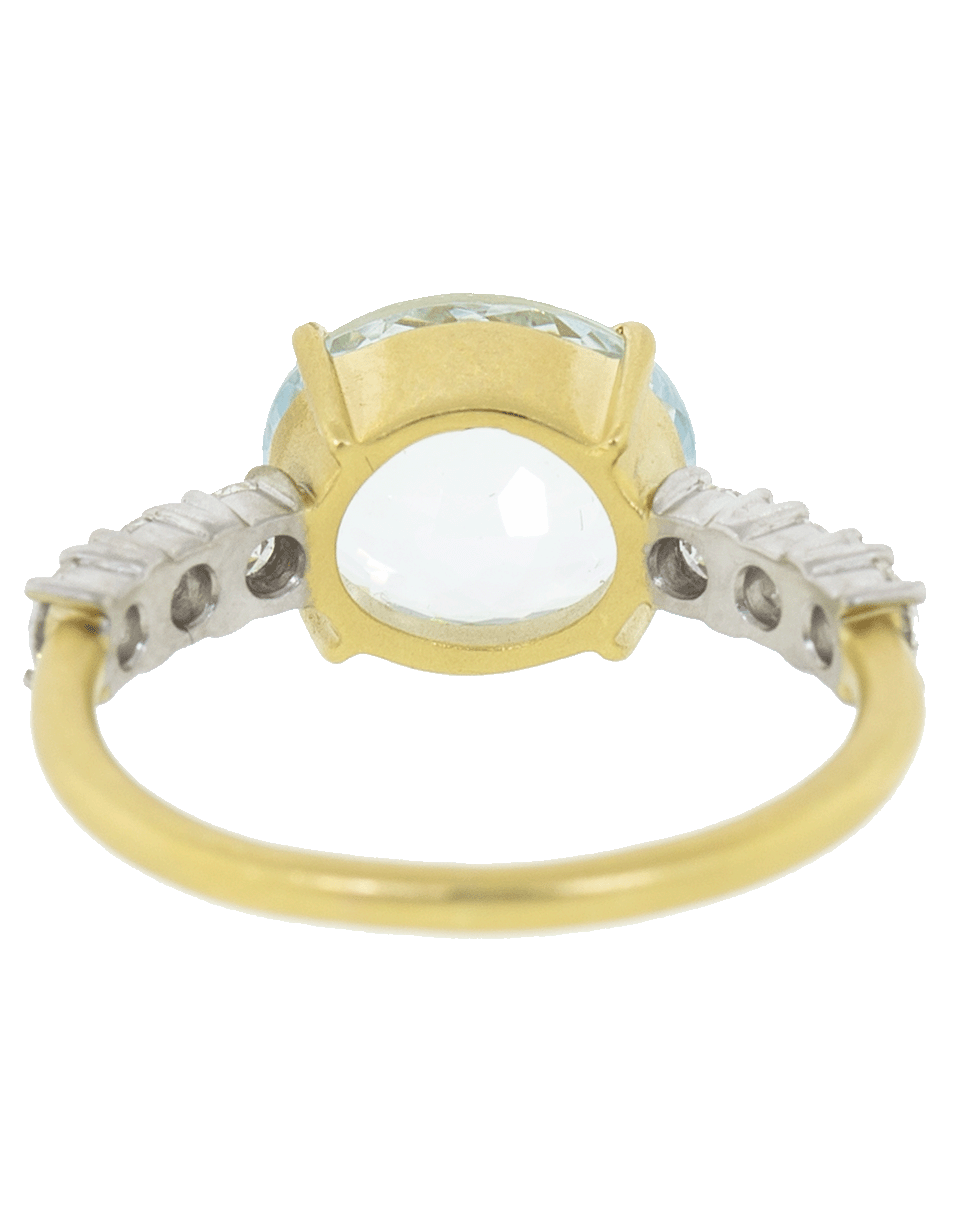 IRENE NEUWIRTH JEWELRY-Aquamarine and Diamond Ring-YELLOW GOLD