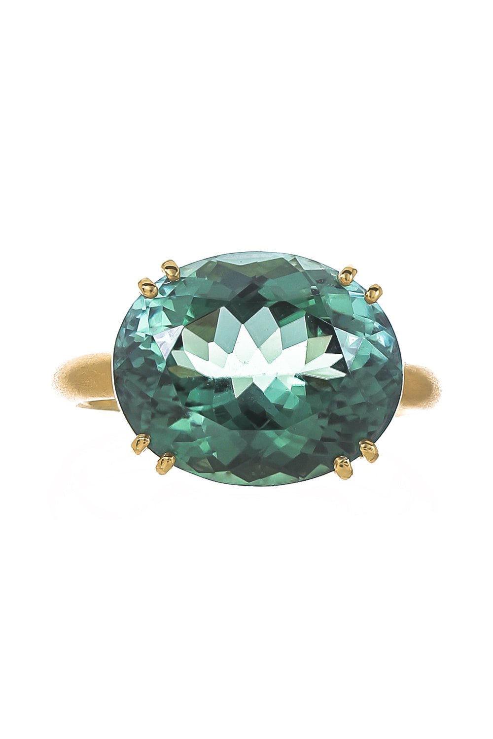IRENE NEUWIRTH JEWELRY-Gemmy Gem Double Prong Tourmaline Ring-YELLOW GOLD