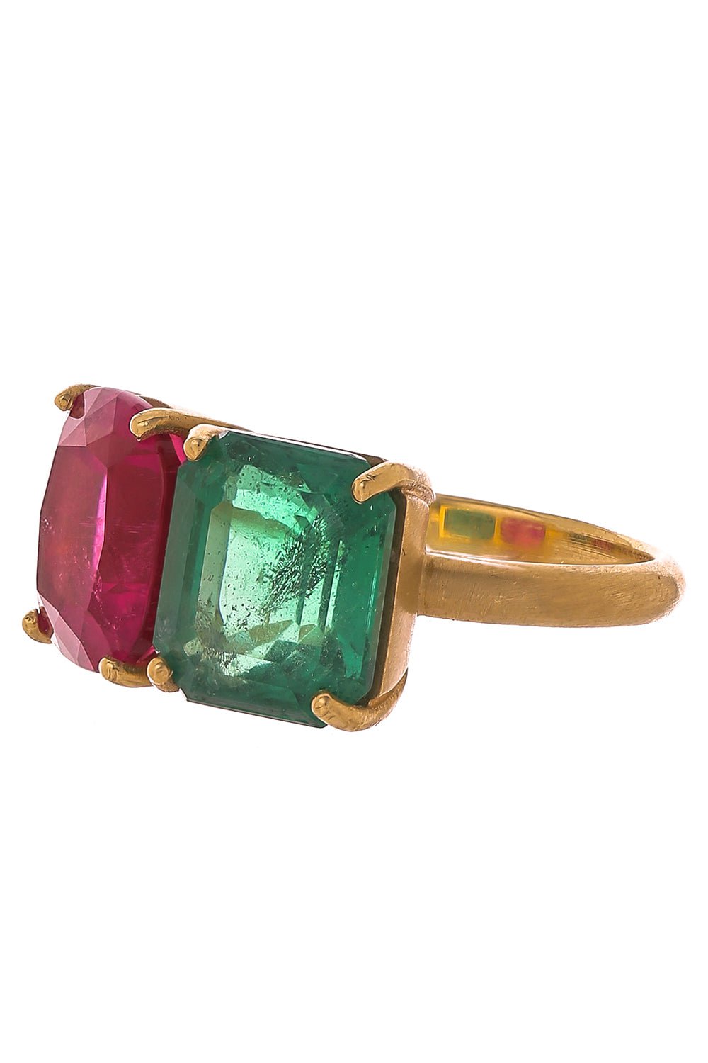 IRENE NEUWIRTH JEWELRY-Gemmy Gem Emerald Rubellite Ring-YELLOW GOLD